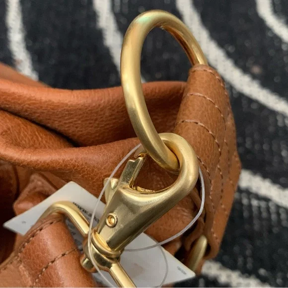 J LO | LEATHER BAG | CAMEL | MATTE GOLD HARDWARE | NWT - Picture 10 of 12